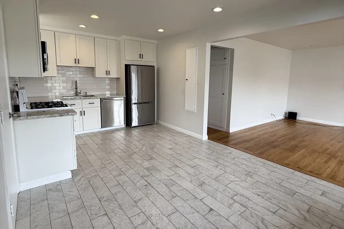 Kitchen of 328 Heather Way, a South San Francisco Peninsula home, before staging